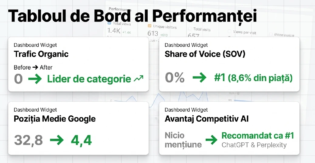 Ahrefs Share of Voice Inbox Marketing de la 0% la 8,6%